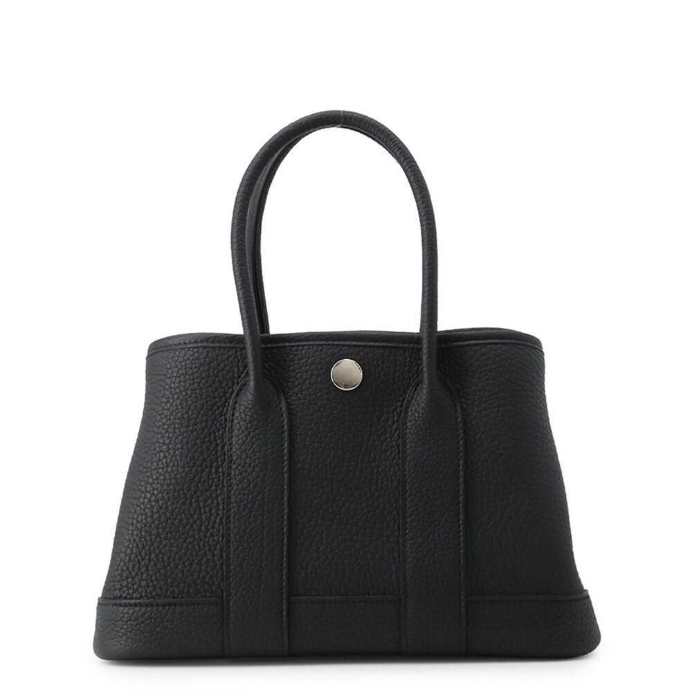 Hermes Neo Garden 23 Tote Bag, Black Negonda Leather, K Stamp, Black, Handbag...
